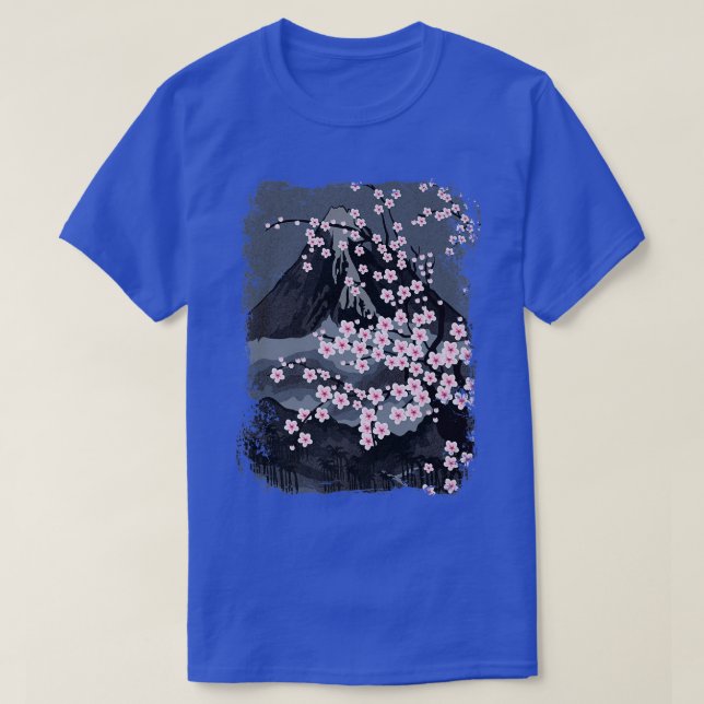 Japanese Beautiful Cherry Blossom, Sakura with Mou T-Shirt (Design Front)