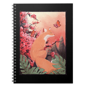 Japanese Beautiful Fox Butterfly Notebook