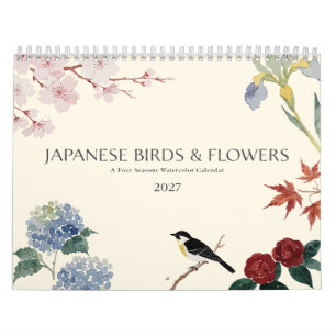 Japanese Birds & Flowers 2027 Calendar Four Seas