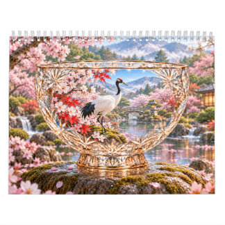 Japanese Birds in Crystal Seasons Calendar