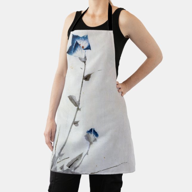Japanese Blue Bellflower, Hokusai, Ukiyo-e Apron (Insitu)