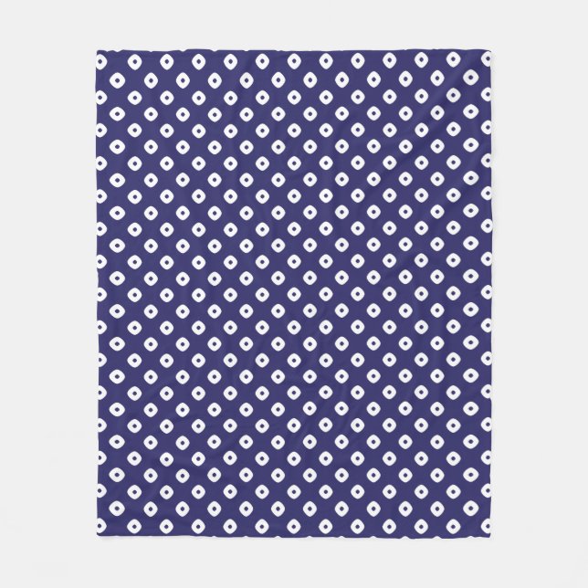Japanese Blue Fleece Blanket (Front)