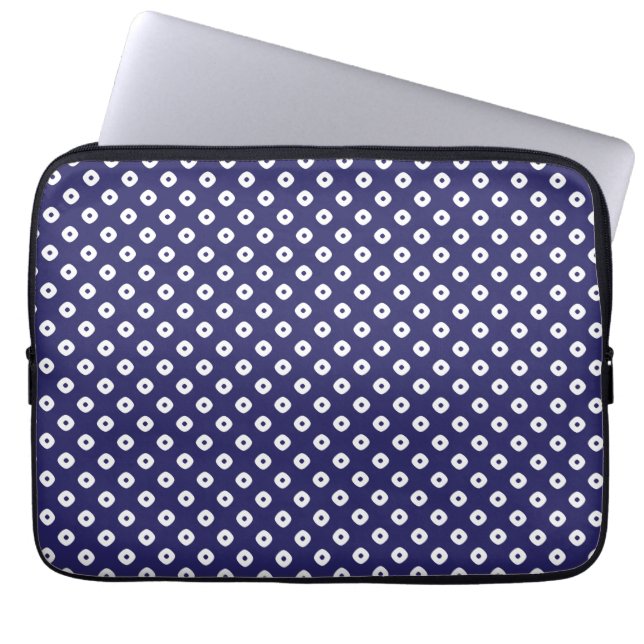 Japanese Blue Laptop Sleeve (Front)