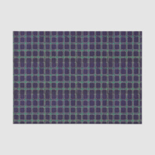JAPANESE BLUE SQUARE WOODBLOCK PRINT TISSUE PAPER