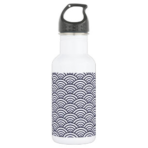 Japanese Blue Waves Seigaiha Sea 532 Ml Water Bottle