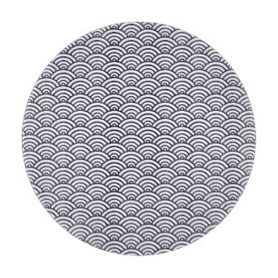 Japanese Blue Waves Seigaiha Sea Cutting Board