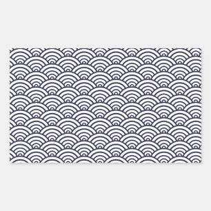 Japanese Blue Waves Seigaiha Sea Sticker