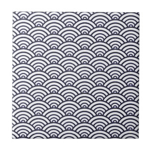 Japanese Blue Waves Seigaiha Sea Tile