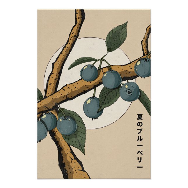 Japanese Blueberries Poster (Front)