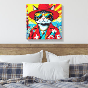 JAPANESE BOBTAIL-BIG CITY CAT CANVAS PRINT