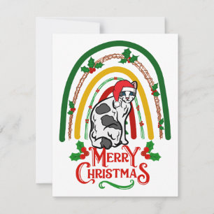 Japanese Bobtail Cat Merry Christmas Holiday Card