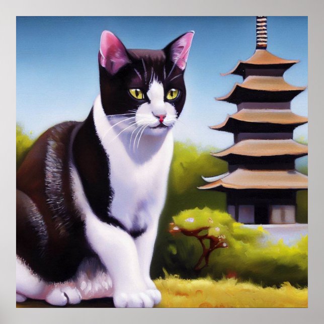 Japanese Bobtail Cat  Poster (Front)
