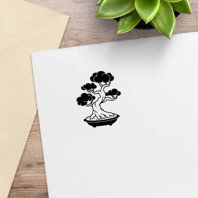 Japanese Bonsai Tree in a Tray 1x1 Rubber Stamp (Creator Uploaded)