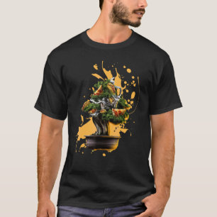 Japanese Bonsai Tree With Pizza Taco T-Shirt