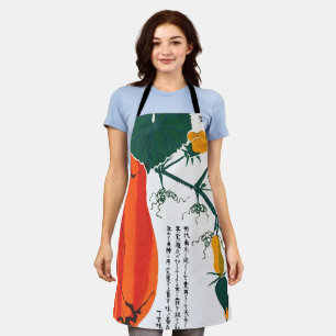 Japanese Botanical Illustration of a Pumpkin Apron