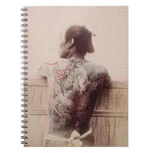 Japanese Bridegroom's Tattoos, c.1880 (photo) Notebook