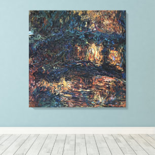 Japanese Bridge by Claude Monet, Vintage Fine Art Canvas Print