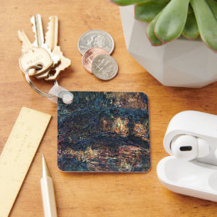 Japanese Bridge by Claude Monet, Vintage Fine Art Keychain