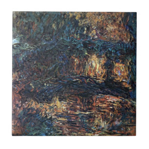Japanese Bridge by Claude Monet, Vintage Fine Art Tile