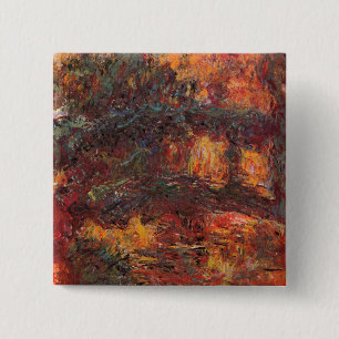 Japanese Bridge - Claude Monet - c1920 2 Inch Square Button