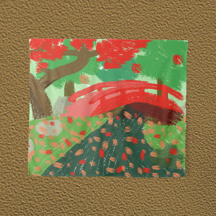 Japanese Bridge Under Maple Tapestry