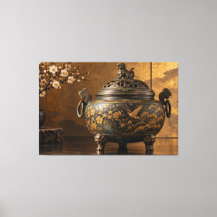 Japanese Bronze Craft – Timeless Patina Canvas Print