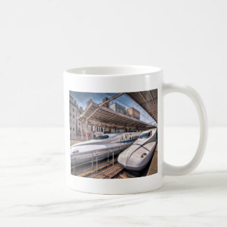 Japanese Bullet Trains at Tokyo Station Coffee Mug