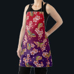 Japanese Butterflies Amid Sakura Shower Red Apron<br><div class="desc">This striking Japanese design has colourful butterflies amid a shower of pink sakura cherry blossoms - which are classic features of Japanese art and kimono fabrics.</div>