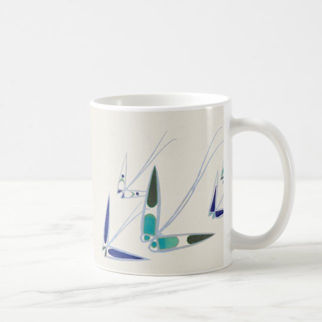 Japanese Butterfly Illustration  Coffee Mug (Right)