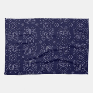 Japanese Butterfly Sashiko Tea Towel