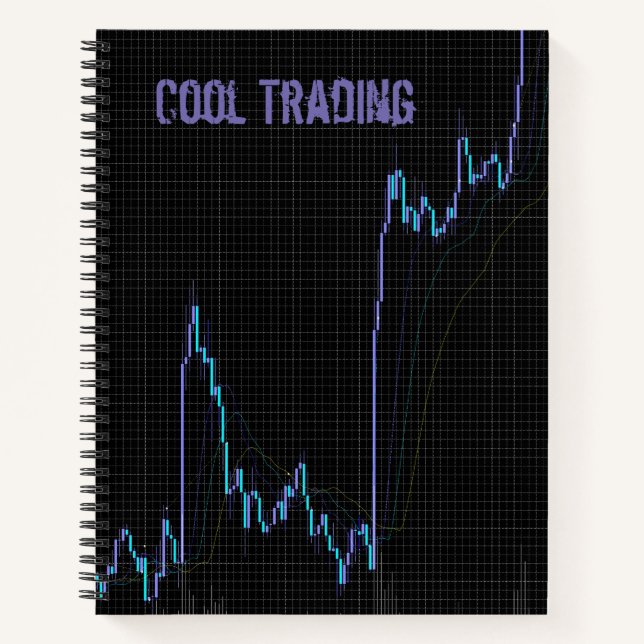 Japanese Candlestick Chart, Cool Trading  Notebook (Front)