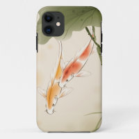 Japanese Carp fishes swimming in lotus pond