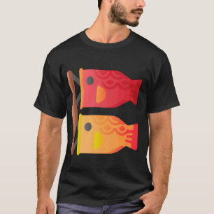 Japanese Carp Koi Kanji Koinobori Flag 3 T-Shirt