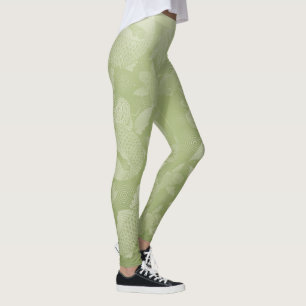 Japanese carp-moss green ground@miyasan leggings