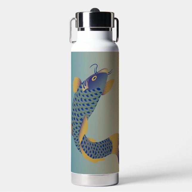 Japanese Carp Pattern Water Bottle (Front)