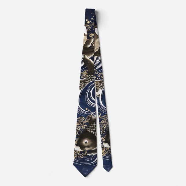Japanese carps Neck Tie (Front)