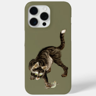 Japanese Cat Catching a Frog iPhone 15 Pro Max Case