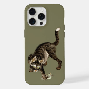 Japanese Cat Catching a Frog iPhone 15 Pro Max Case