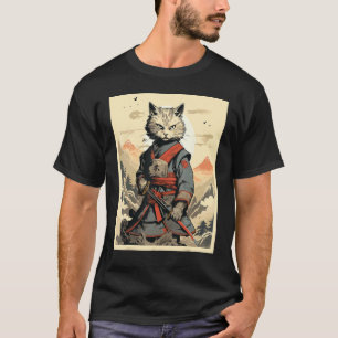 Japanese Cat Warrior T-Shirt