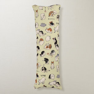 Japanese Cats (Colour Chengeable ) Body Pillow