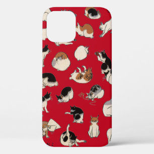 Japanese Cats (Colour Chengeable ) iPhone 12 Case