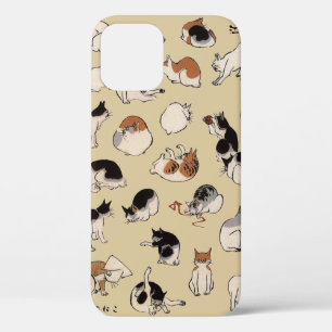 Japanese Cats (Colour Chengeable ) iPhone 12 Case