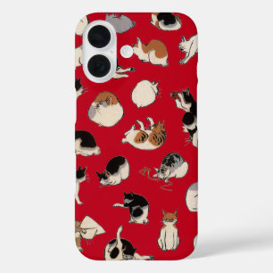 Japanese Cats (Colour Chengeable ) iPhone 16 Case