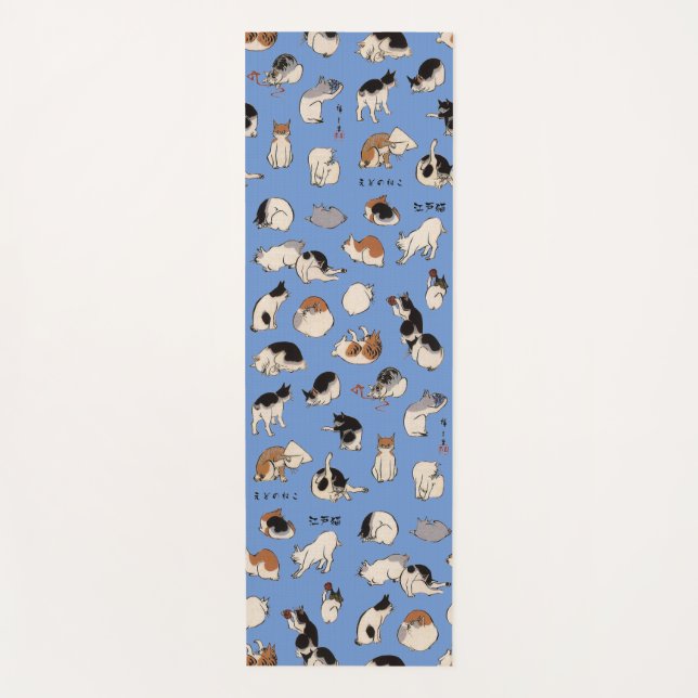 Japanese Cats (Colour Chengeable ) Yoga Mat (Front)
