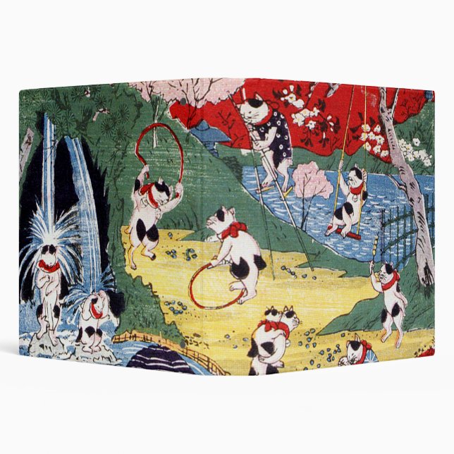 Japanese Cats Country, Utagawa Kunitoshi Binder (Background)