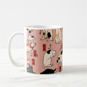 japanese cats Ukiyo-e Funny kitty Coffee Mug