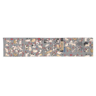 japanese cats Ukiyo-e Funny kitty Short Table Runner