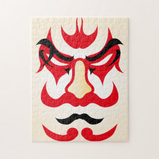 Japanese charm∣Traditional Kabuki Theatre Makeup Jigsaw Puzzle