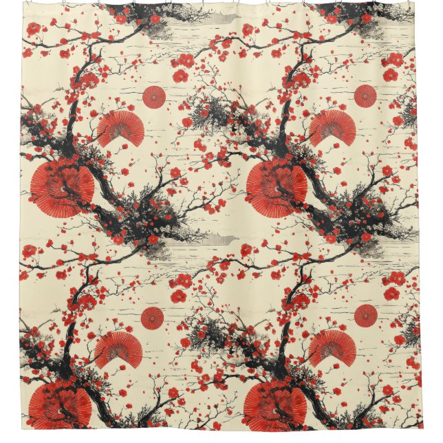 Japanese Cherry Blossom Fan Pattern (4) (Front)