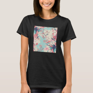 Japanese Cherry Blossom Flower Pink Sakura Floral T-Shirt
